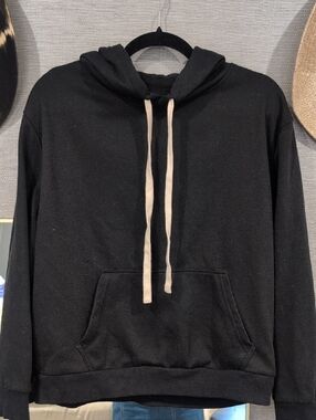 Ugg Women's Black Hoodie Sweatshirt with Contrast Drawcords